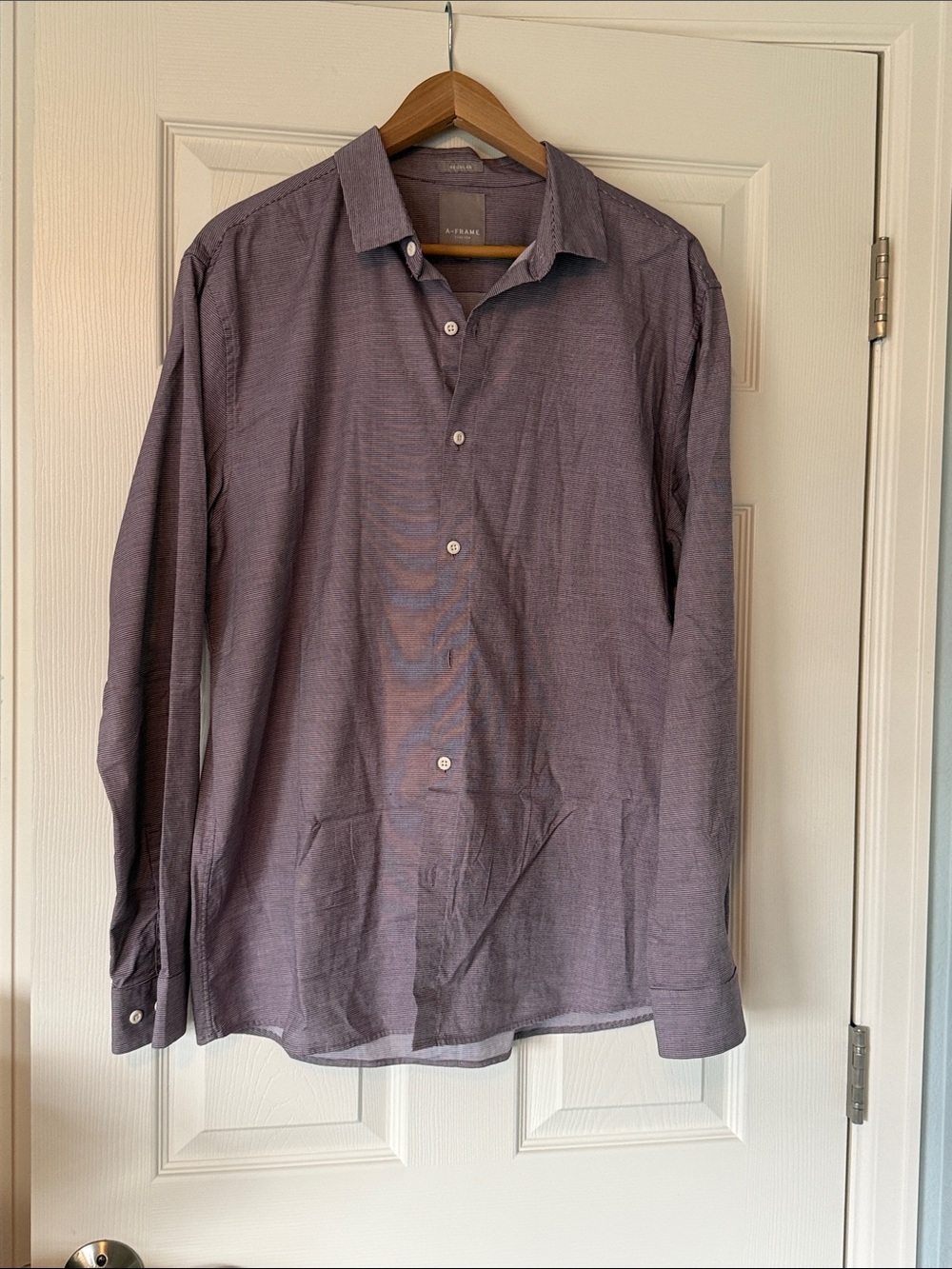Frame Denim Lavender Button-Down Long Sleeve Shirt